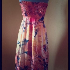 Bundled!! Cute dress used as swimsuit cover-up!