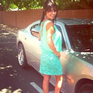 Mint blouson dress! Brand new!