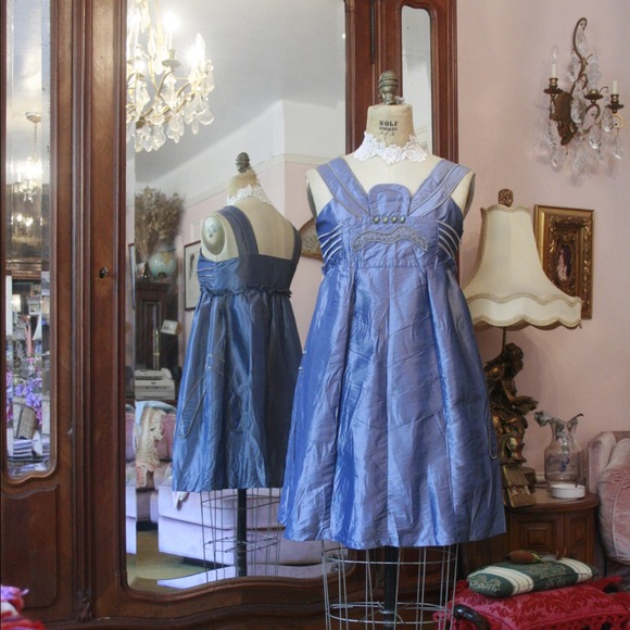 Empire waist cute shinny dress