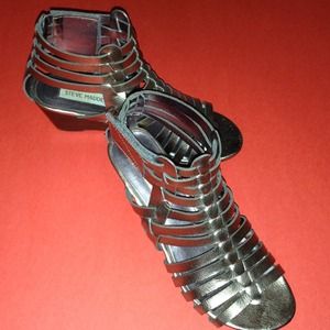Steve Madden gladiator wedge sandals.