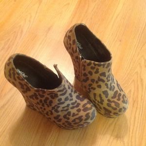 Animal print booties!!!!!!