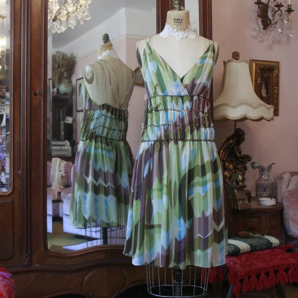 H Line chiffon sexy dress