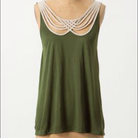 Reduced! Anthropologie Scalloped Strings Tank