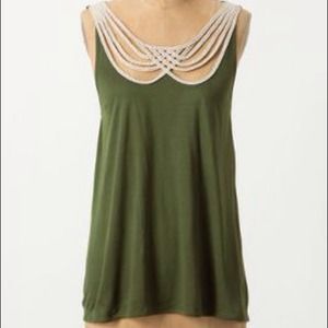 Reduced! Anthropologie Scalloped Strings Tank