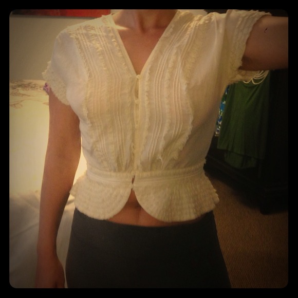 Vintage CK Calvin Klein Platinum Ivory Top