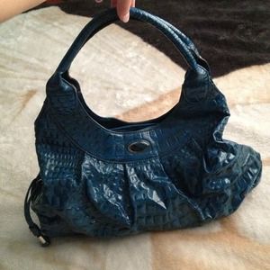 Blue leather purse!
