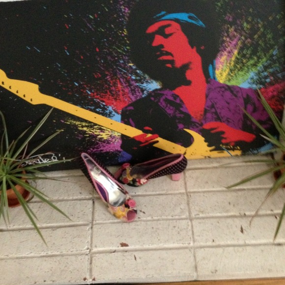 Floral mid heel peep toes by Dollhouse