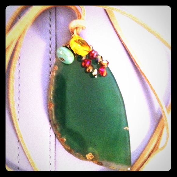 Green Geode Pendant