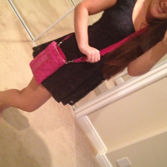 NWOT Authentic hot pink coach Crossbody