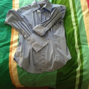 Sky blue button up with French cuffs