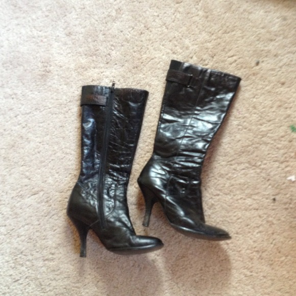 ❗REDUCED❗Black leather high heel boots