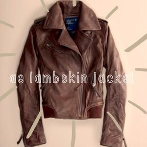 **** NWOT American Eagle XS Lambskin Bomber Jacket