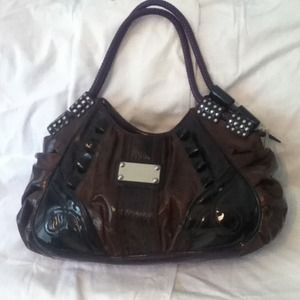 Giovanni brown and purple purse