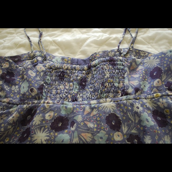 American Eagle floral lilac layered chiffon dress - Picture 4 of 4