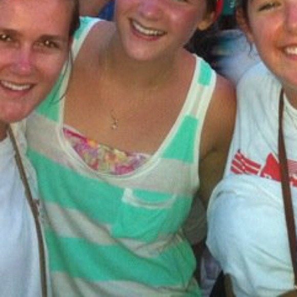 ❌Sold Mint striped tank top - Picture 3 of 3