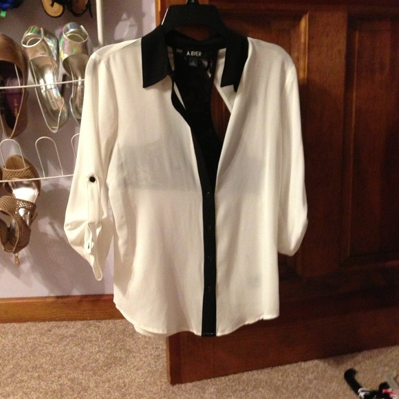 Lace back shirt