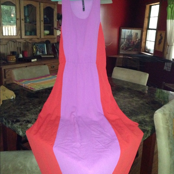 Block full length summer dress w/slits - Picture 1 of 2