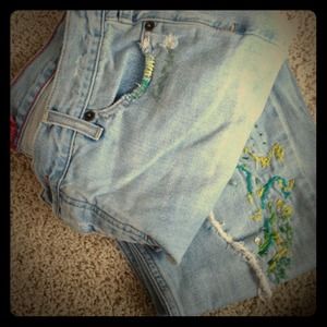 Hollister Stone Washed Denim with Stitching