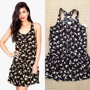 Forever 21 Racerback Bird Print Dress