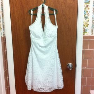 White lace cocktail dress