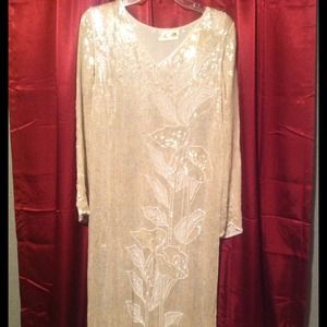 Elegant Ivory Sequin Dress