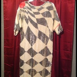 Chic Hand Sewn Sequin Dress