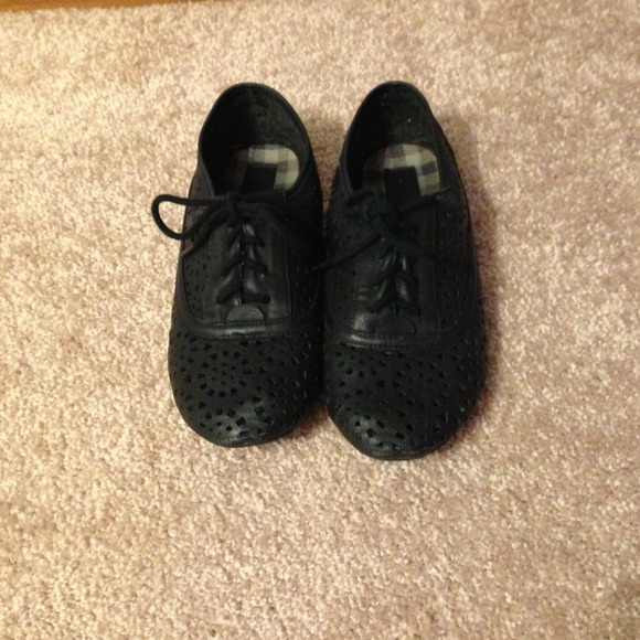 Black see through oxfords