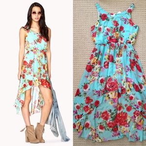 Forever 21 Floral Print High Low Dress