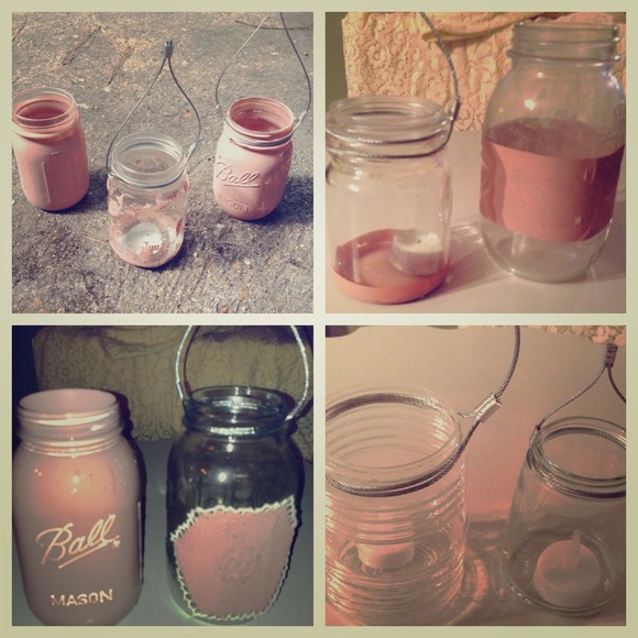 Hand painted jars/hanging jars
