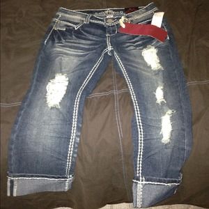 *Reserved*Almost Famous Denim Capris