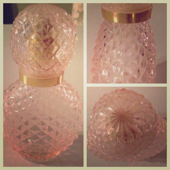 Pink glass antique perfume bottle