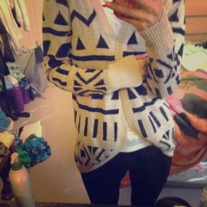 Tribal knit cardigan