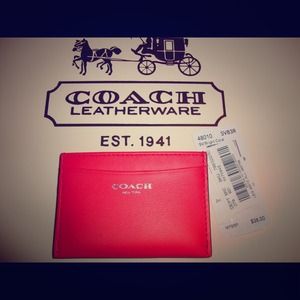 Brand New With Tags Coach Card Case...Very Cute!!