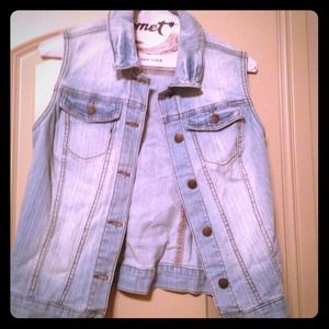 Blue jean vest jacket
