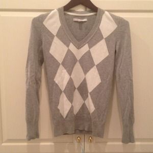 Old Navy V-neck Argyle Sweater, Women's XS