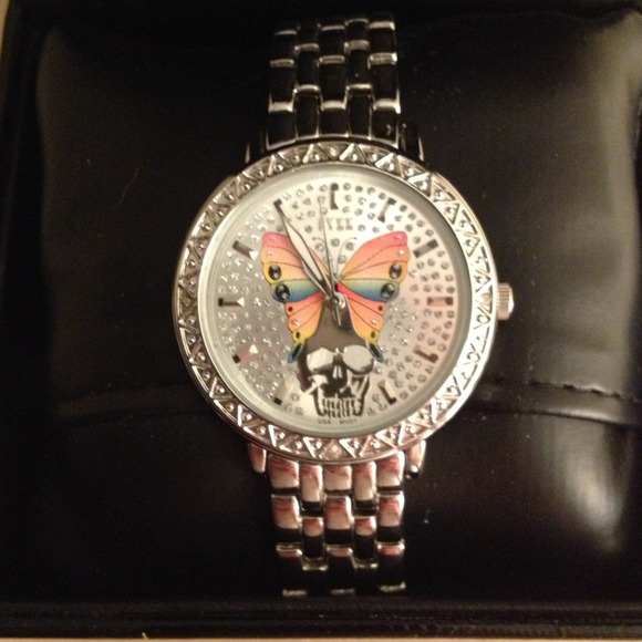 Skull & Butterfly Watch.  NWT