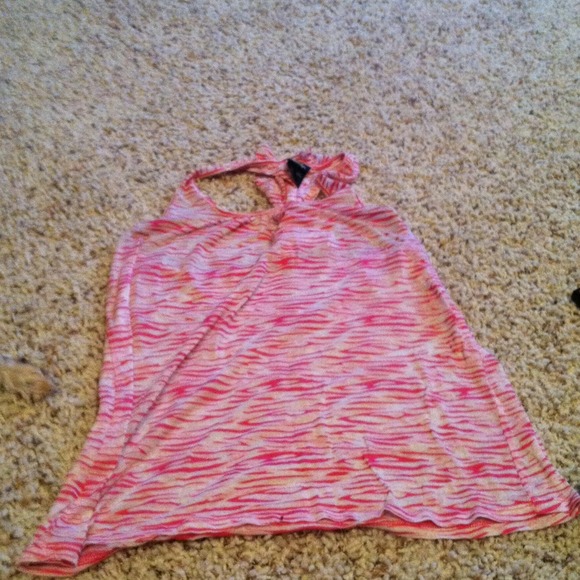 Pink zebra print tank top