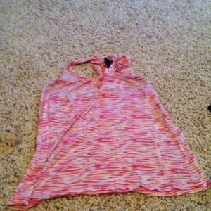 Pink zebra print tank top