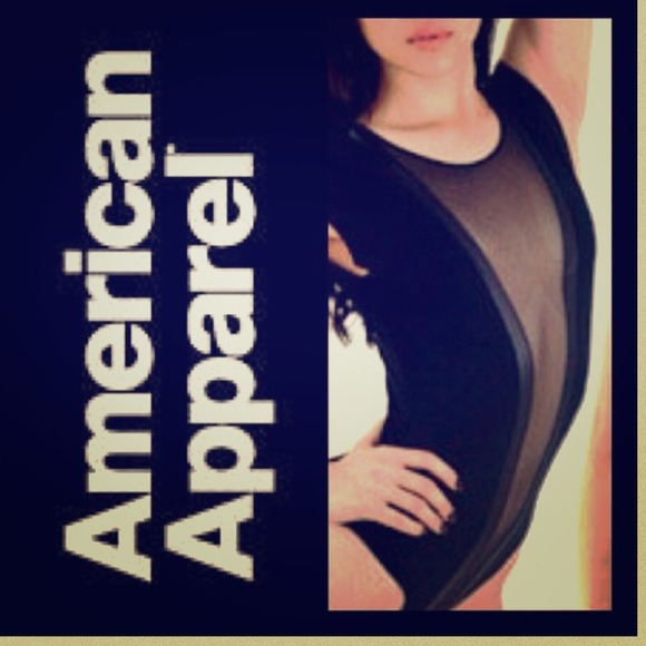 American apparel mesh v gloria body suit