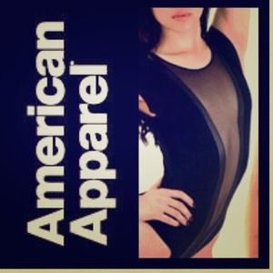 American apparel mesh v gloria body suit
