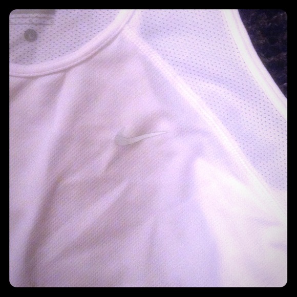 White Nike workout top