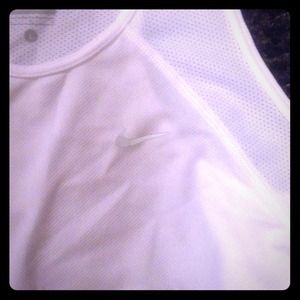 White Nike workout top