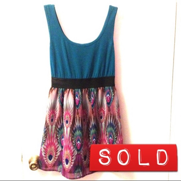 Dress with trippy skirt