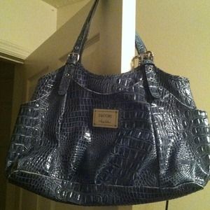 Faux snake skin blue Nicole purse.