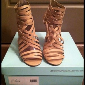 Jessica Simpson-Nude "Kyte" sandals