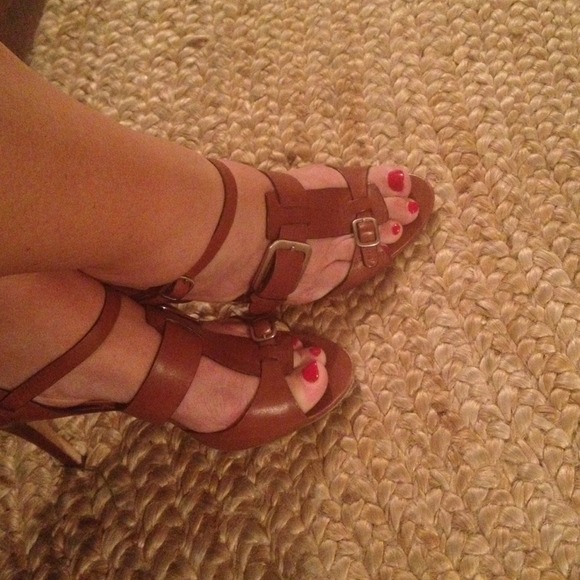 Brown high heel Cole Haan sandals