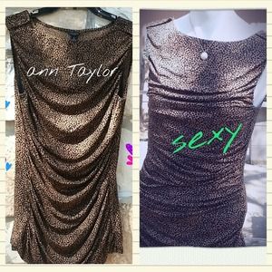 Ann Taylor Leopard Print Sleeveless Top
