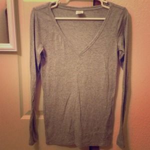 Victoria's Secret grey long sleeve v-neck