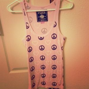 Large Victoria's Secret Pink peace & love tank top