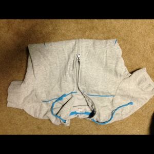 Old navy front zip, hooded, sweatshirt material